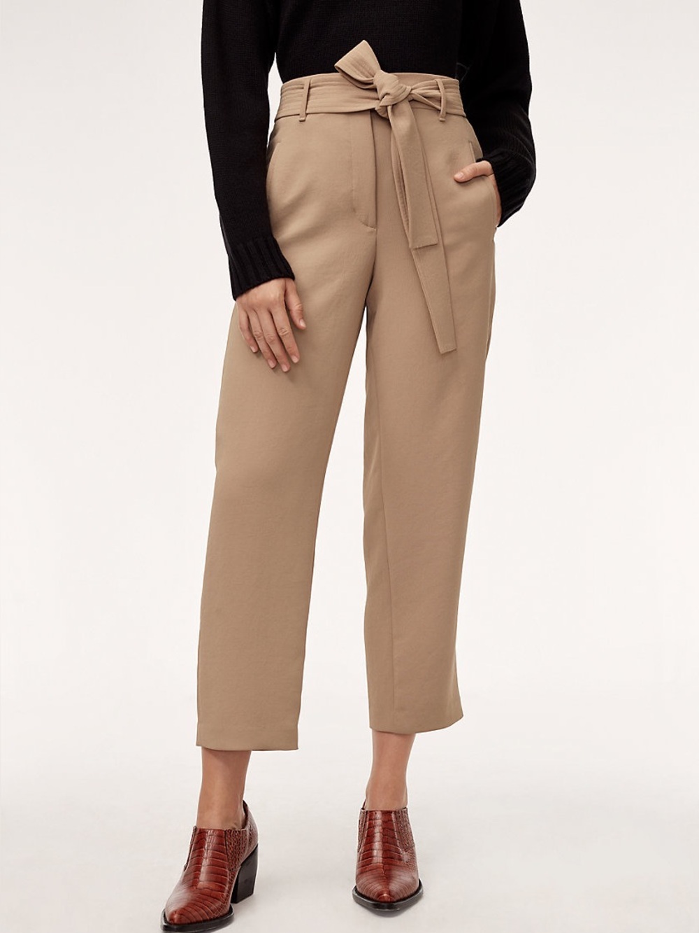 Wilfred Tie-Waist Crepette Trousers